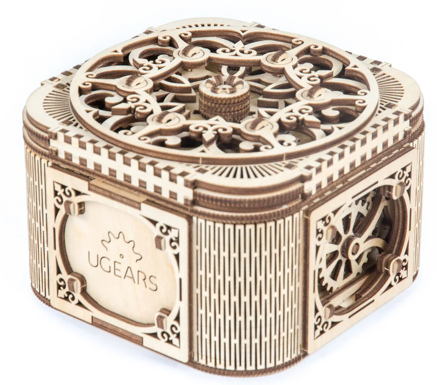 UGears Treasure Box Wooden 3D Model. Mod. 70031.