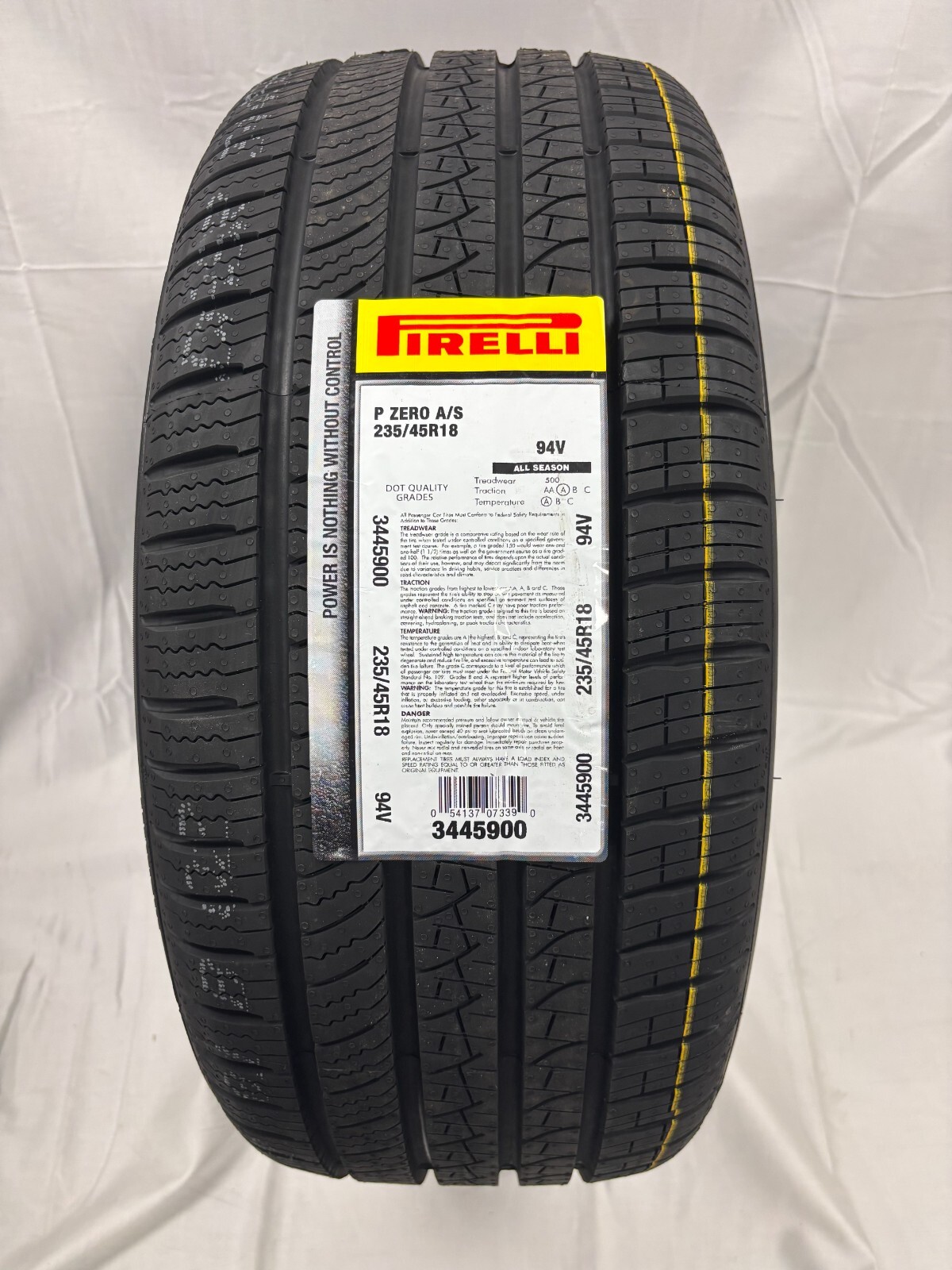4 (Four) New Pirelli P Zero All Season- 235/45R18 Tires 2354518 235 45 18