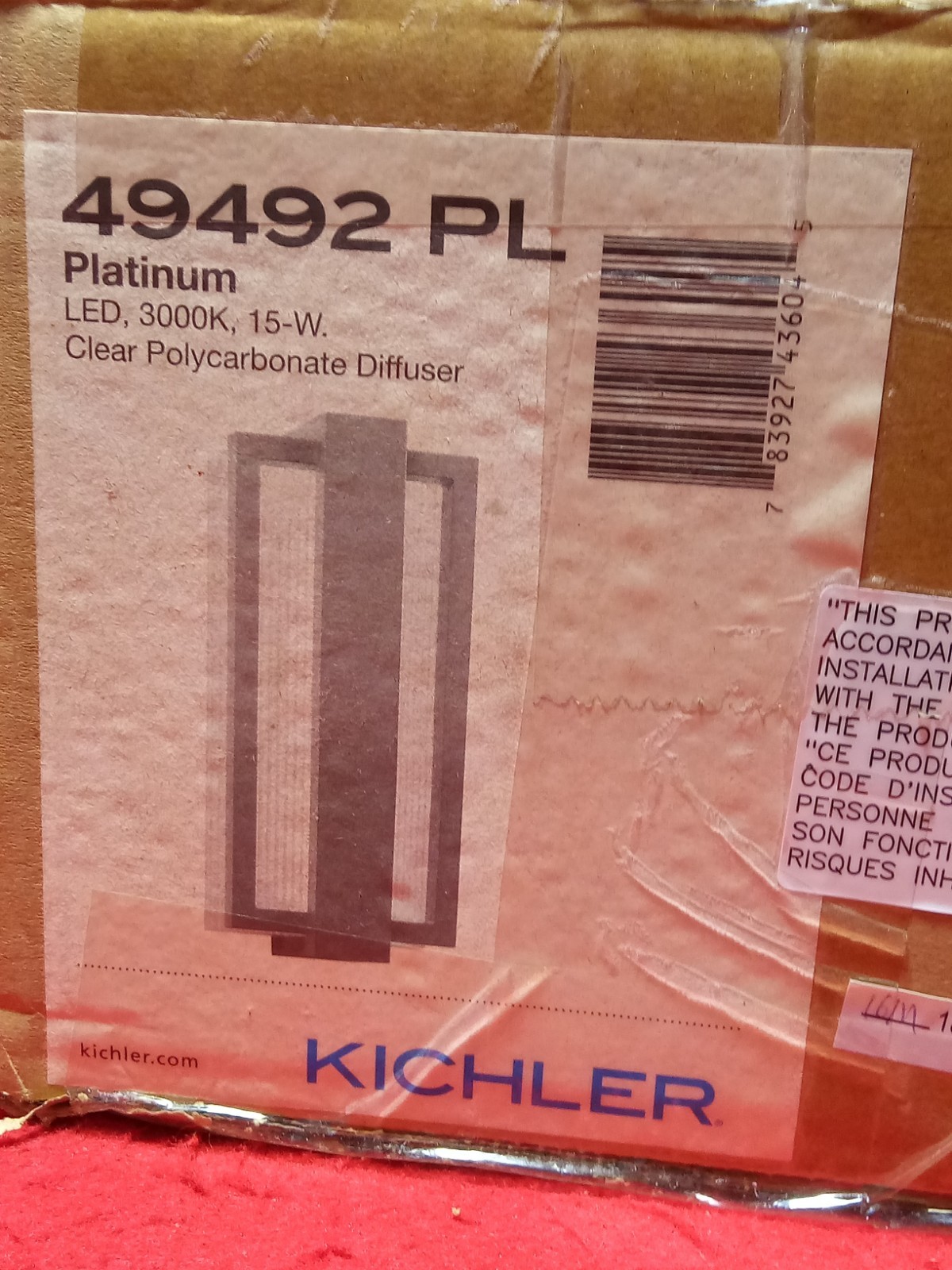 Kichler 49492 PL LED Outdoor Wall Light in Platinum Kichler 49492 PL LED Outdoor Wall Light in Platinum