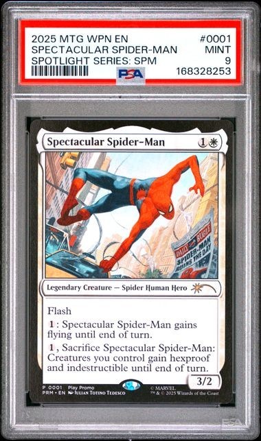 2025 MTG WPN EN #0001 Spectacular Spider-Man Spotlight Series SPM Promo : PSA 9 2025 MTG WPN EN #0001 Spectacular Spider-Man Spotlight Series SPM Promo : PSA 9