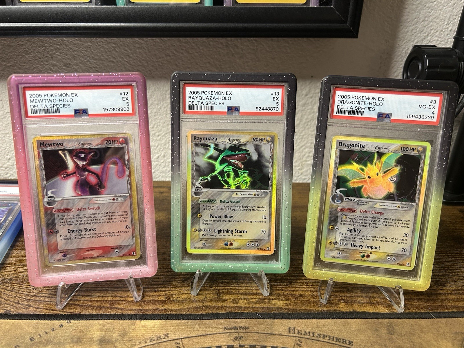 Delta Species Holo Psa Lot Rayquaza Dragonite Mewtwo