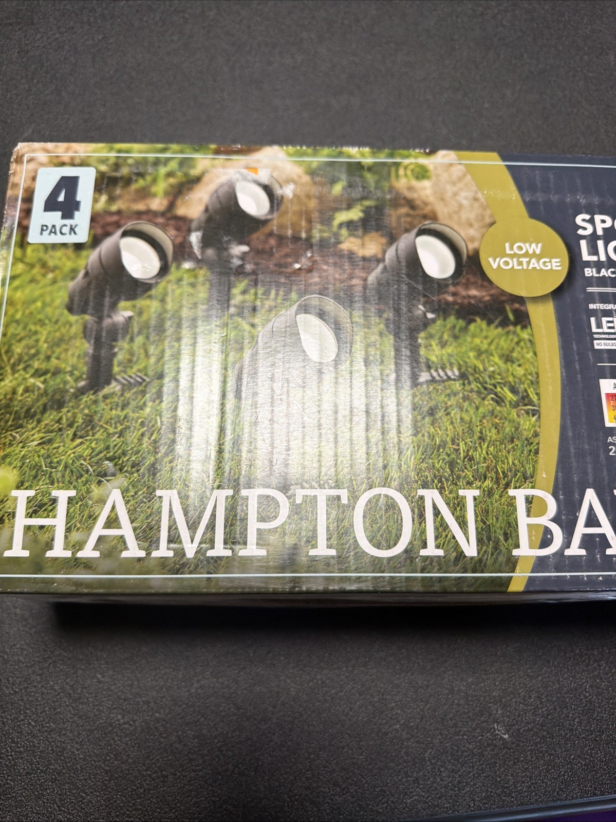 Hampton Bay 200 Lumen LED Outdoor Landscape Flood Light Adjustable Color 4-PACK