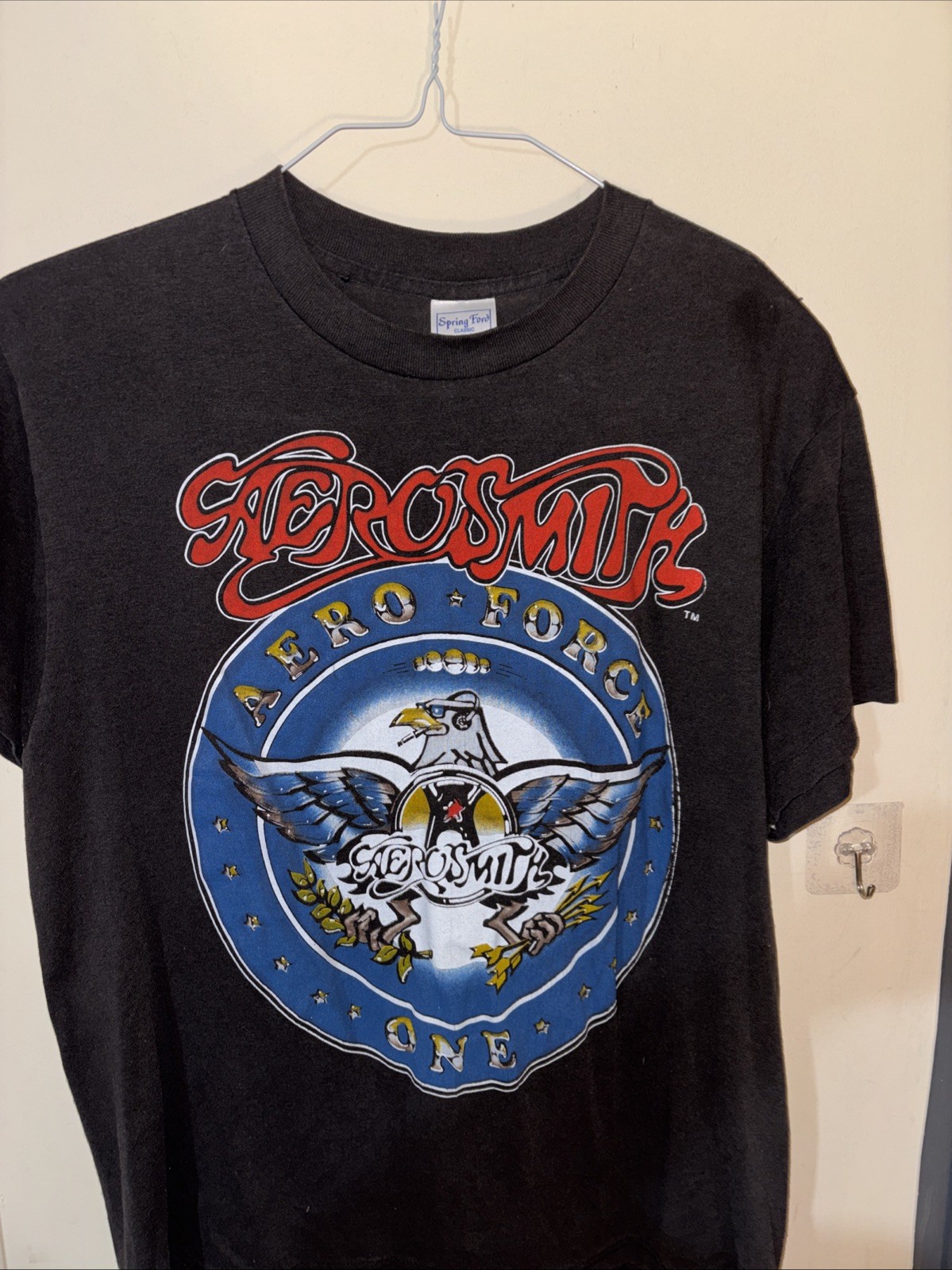 Aerosmith Aero Force One 1987 Tour Vintage T-Shirt Size Large