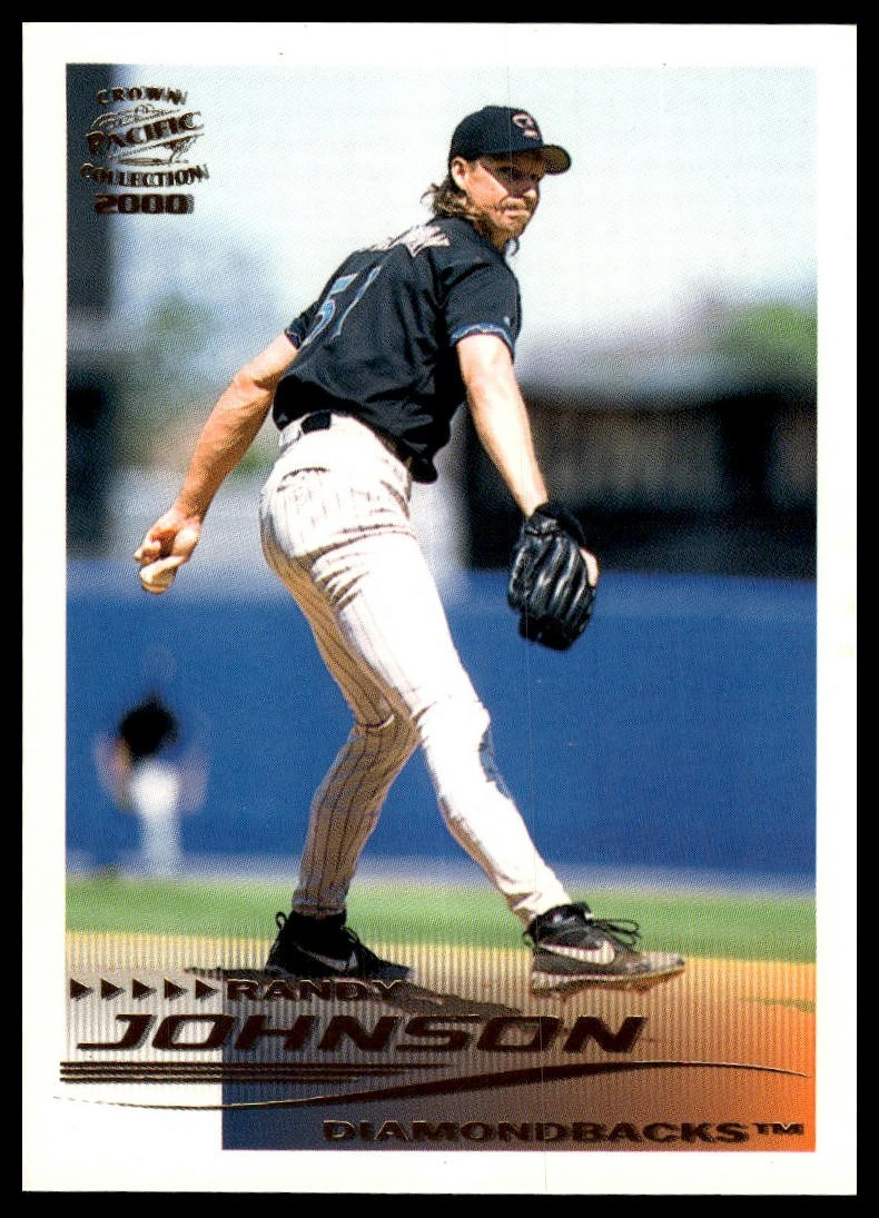 2000 Pacific Crown Collection #16 Randy Johnson Platinum Blue #/67
