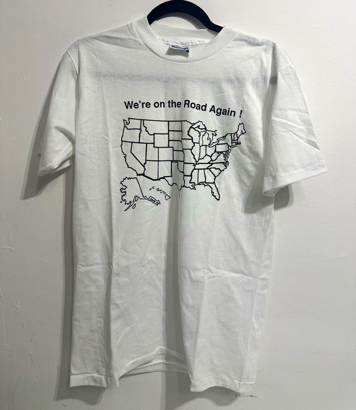 Hanes Fifty-Fifty Men’s White Crew Neck Short Sleeve M USA Map Graphic Tee Hanes Fifty-Fifty Men’s White Crew Neck Short Sleeve M USA Map Graphic Tee