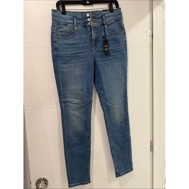 Ann Taylor Skinny Jeans Womens 8 Blue New High Rise Sculpting Triple Button