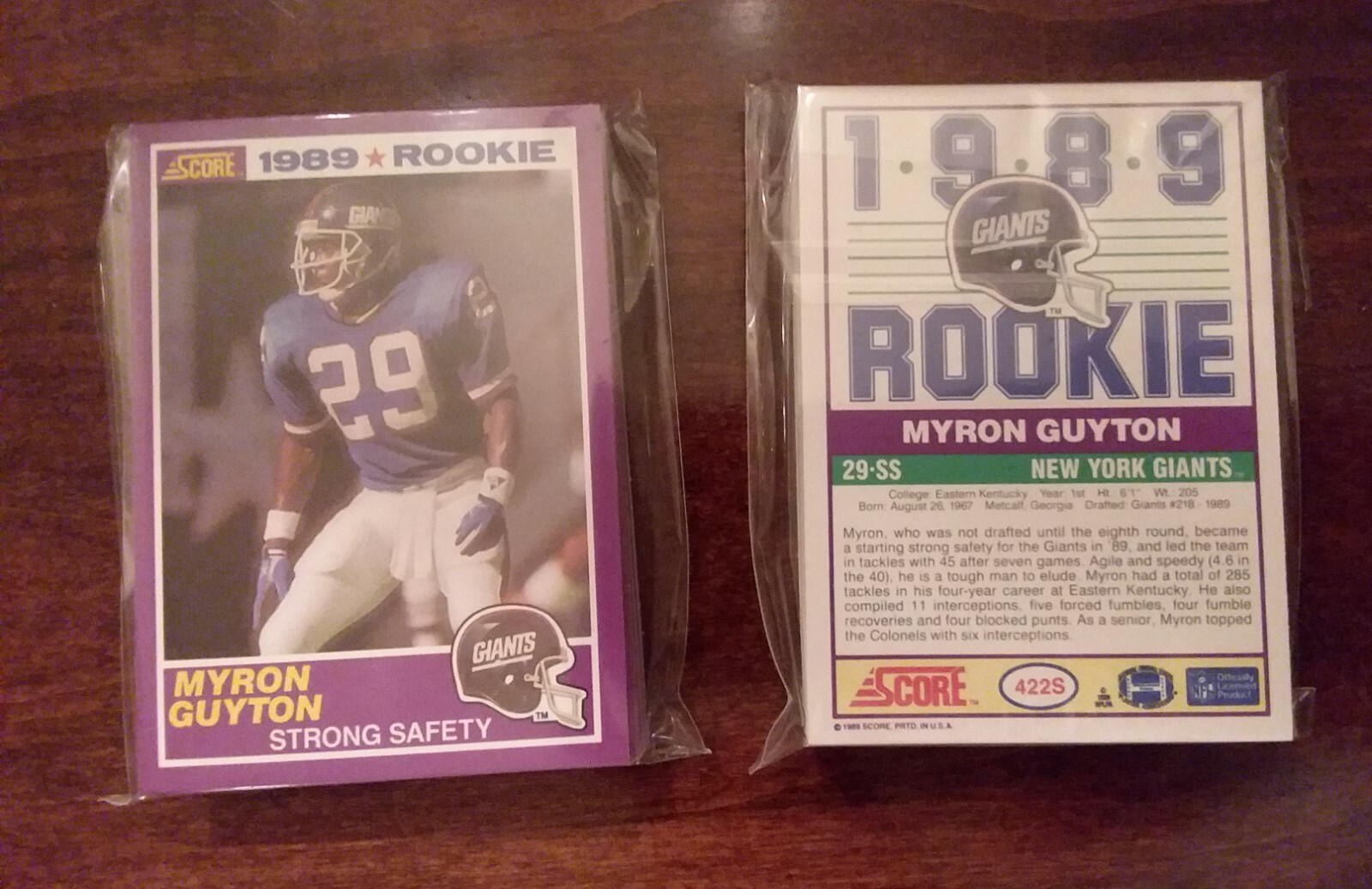 1989 Score Supplemental RC #422S MYRON GUYTON ROOKIE CARD LOT OF (10)