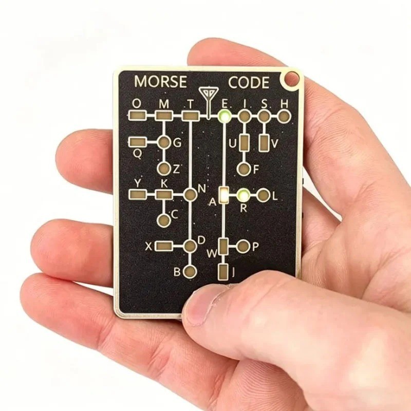 Tool Portable Gadget Pocket Morse Code Trainer Card LED Electronic Learning Tool Portable Gadget Pocket Morse Code Trainer Card LED Electronic Learning