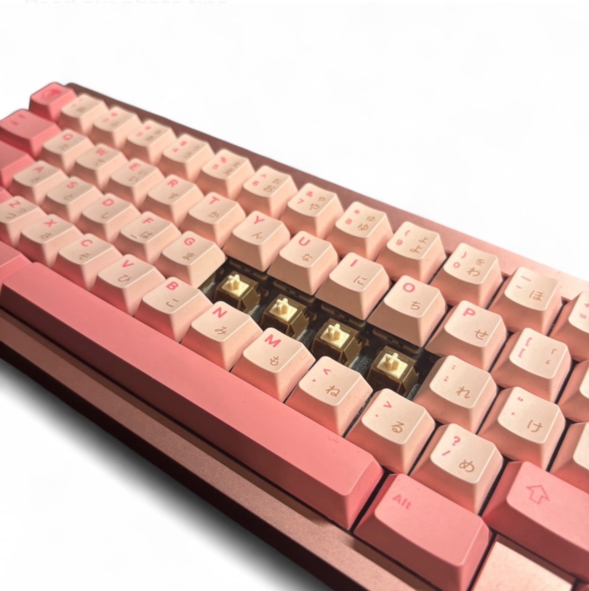 Tofu60 2.0 Huano Carmel Latte Linear Switches Pink Anodized Cute Case Keyboard 