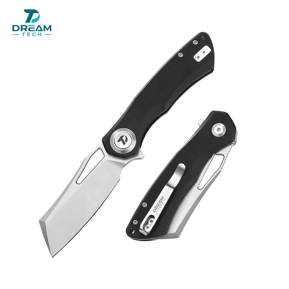  DREAMTECH Folding Knives Black G10 Knife VG10 Blade Knife D4507 DREAMTECH Foldi