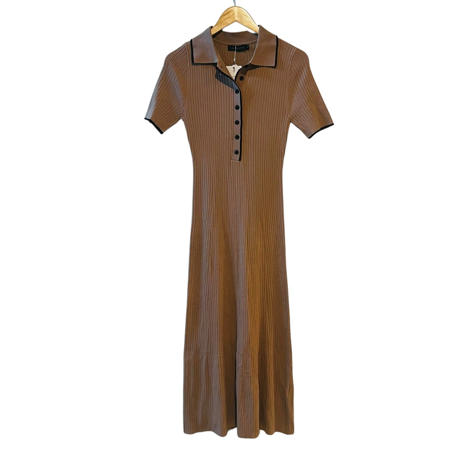 Merokeety Brown Polo Knit Sweater Dress Size M Medium NWT Merokeety Brown Polo Knit Sweater Dress Size M Medium NWT