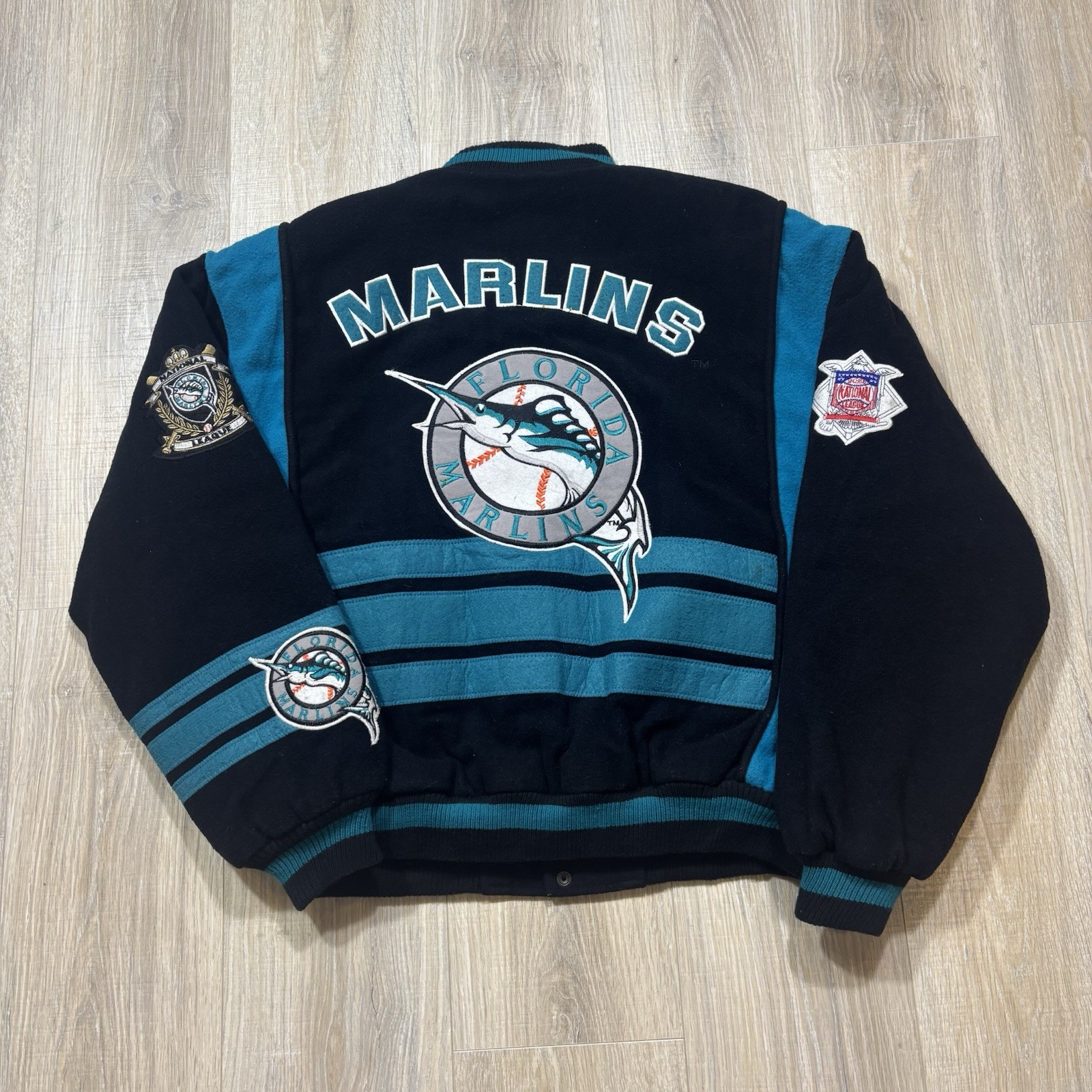 Vintage Campri Miami Florida Marlins Wool Jacket Mens Medium 90s Varsity Bomber Vintage Campri Miami Florida Marlins Wool Jacket Mens Medium 90s Varsity Bomber