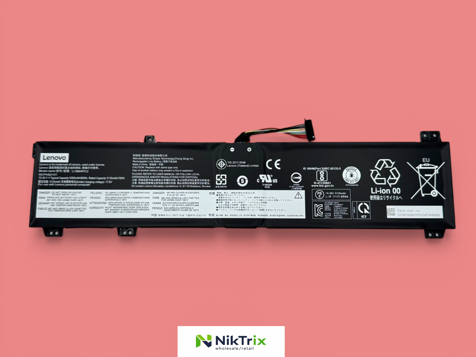 L19M4PC2 L19C4PC2 Battery for Lenovo Legion 5-17IMH05 5-17ARH05H SB10W86193