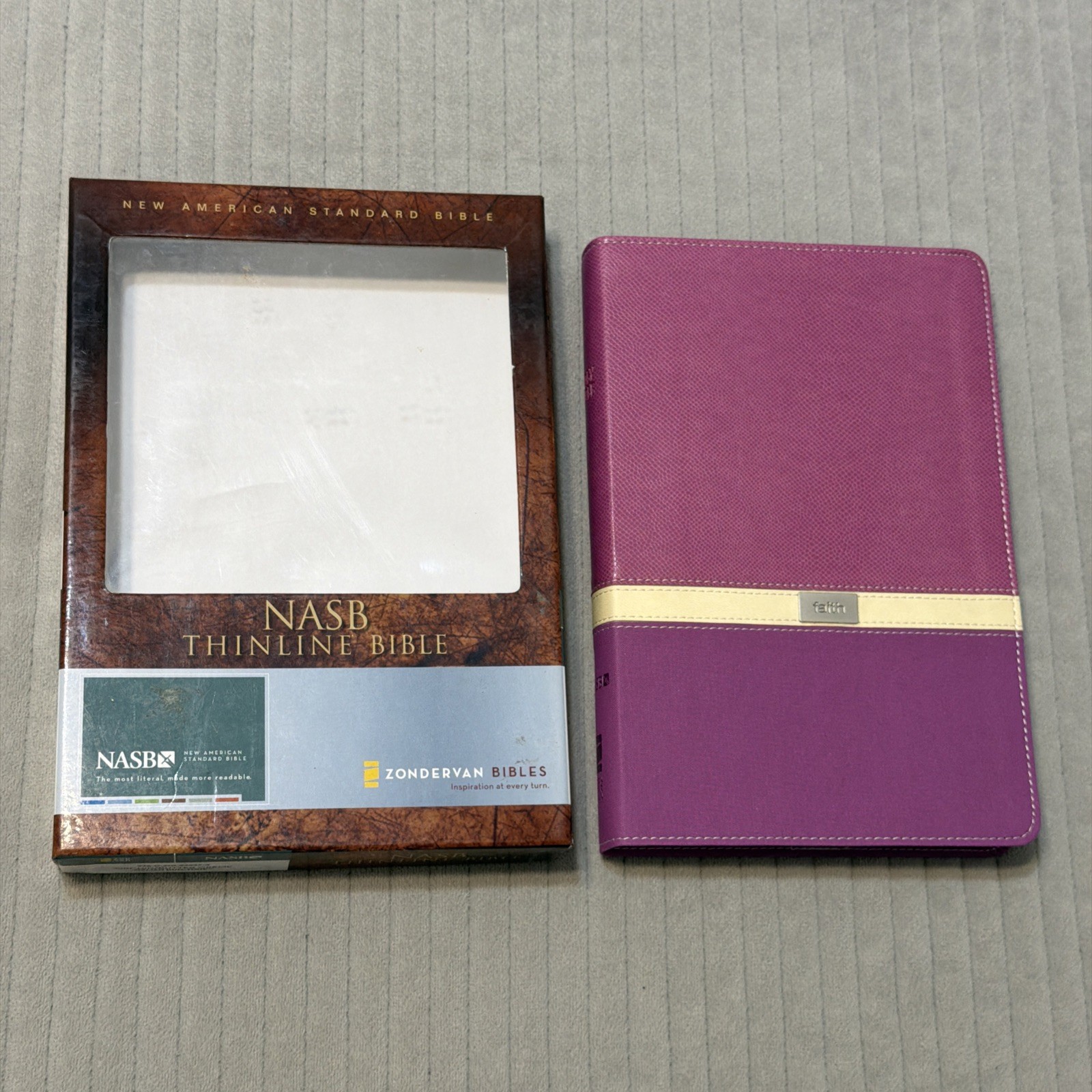 NASB, Thinline Bible, Leathersoft, Purple/Cream, Red Letter Edition NASB, Thinline Bible, Leathersoft, Purple/Cream, Red Letter Edition