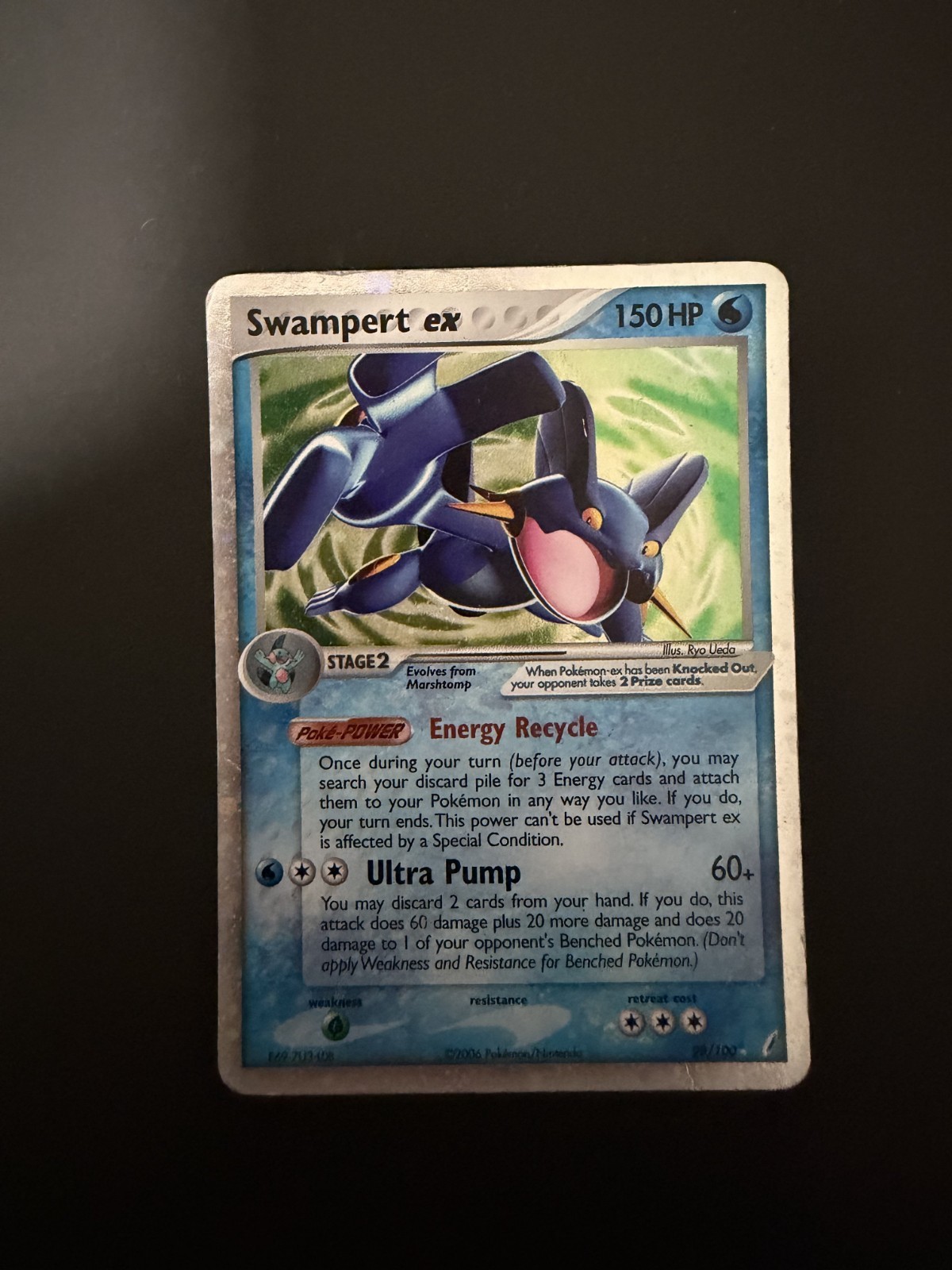 Swampert ex 98/100 EX Crystal Guardians Holo - Vintage Pokemon Ex Era.