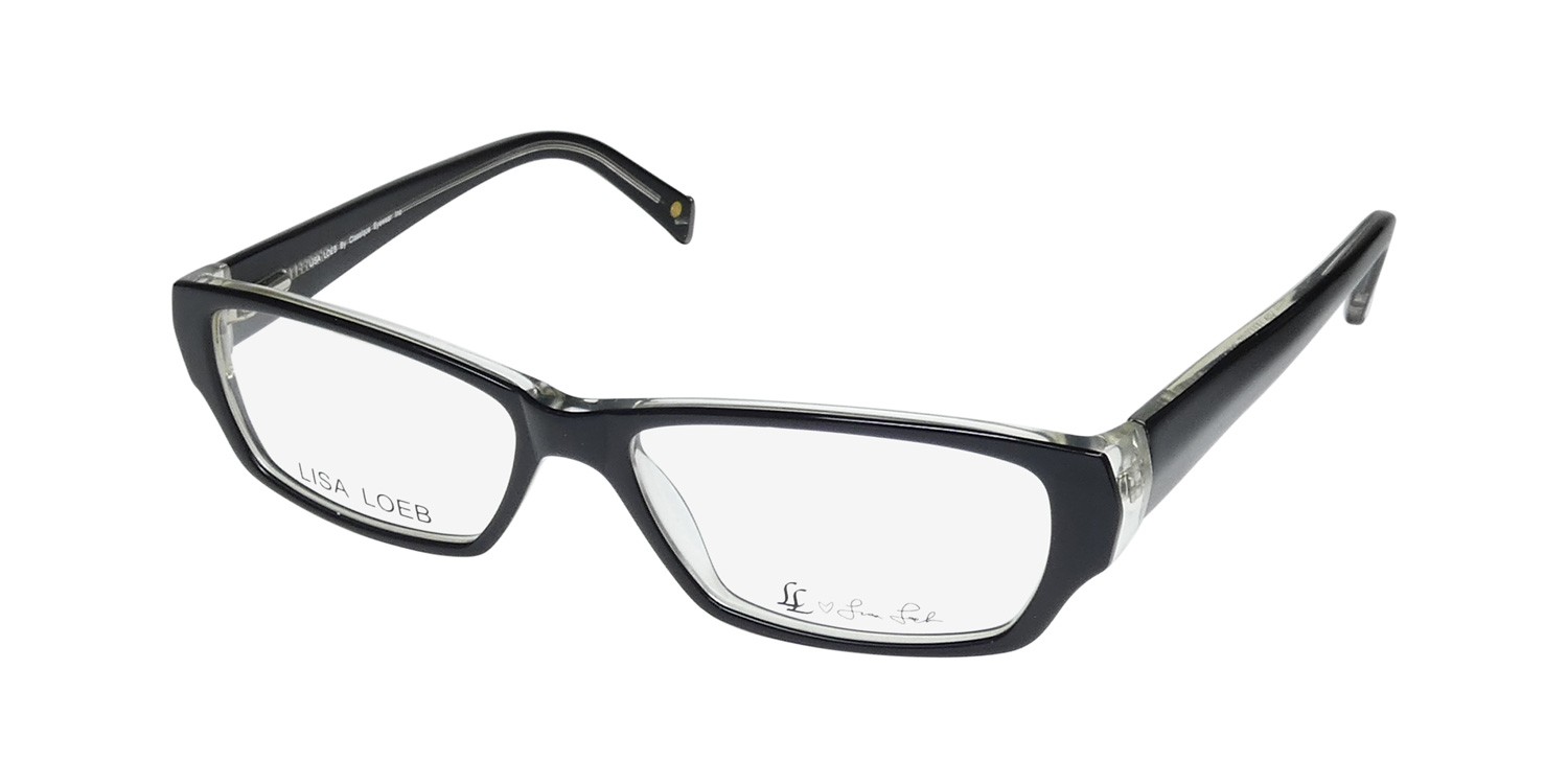NEW LISA LOEB HELLO LISA EYEWEAR PLASTIC WOMENS FULL-RIM RECTANGULAR LIQUORICE