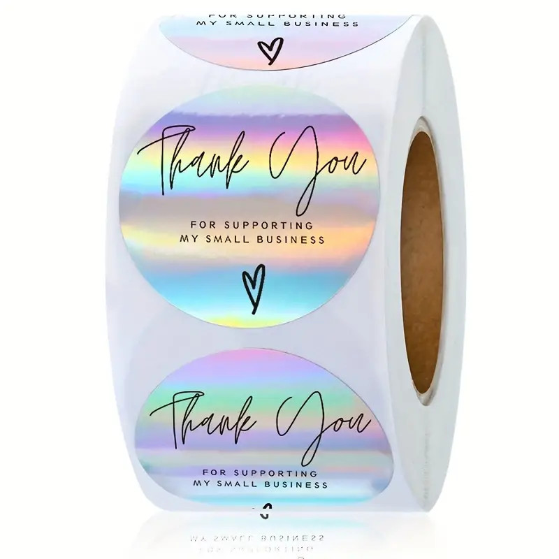 10PCS Thank You For Supporting My Business Decals Seals Labels Craft Stickers