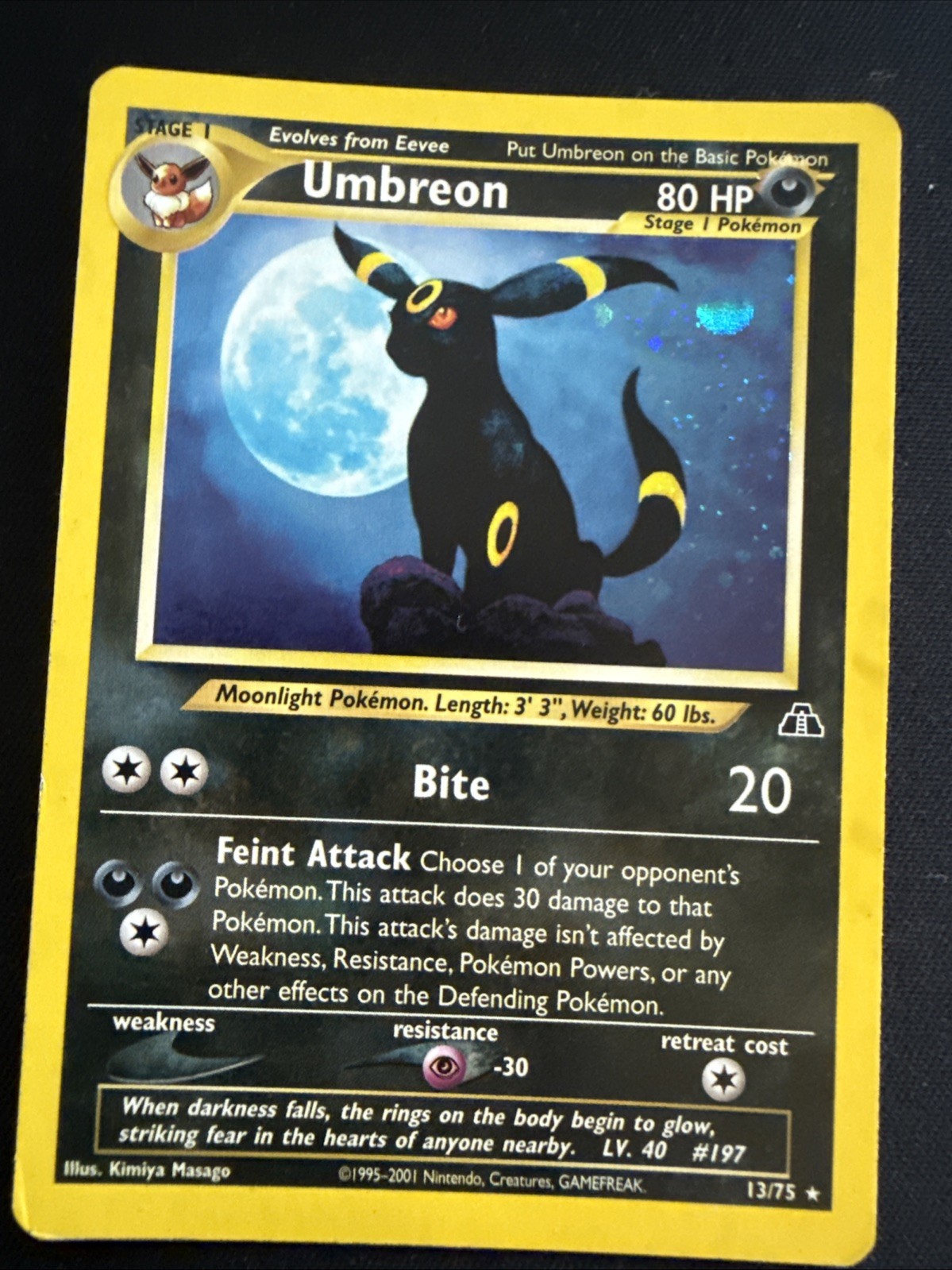 Umbreon 13/75 Neo Discovery Holo Hp