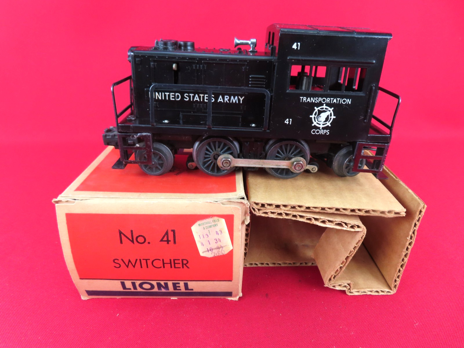 Lionel Postwar 41 US Army Transportation Corps Switcher - Runs Great - Boxed Lionel Postwar 41 US Army Transportation Corps Switcher - Runs Great - Boxed