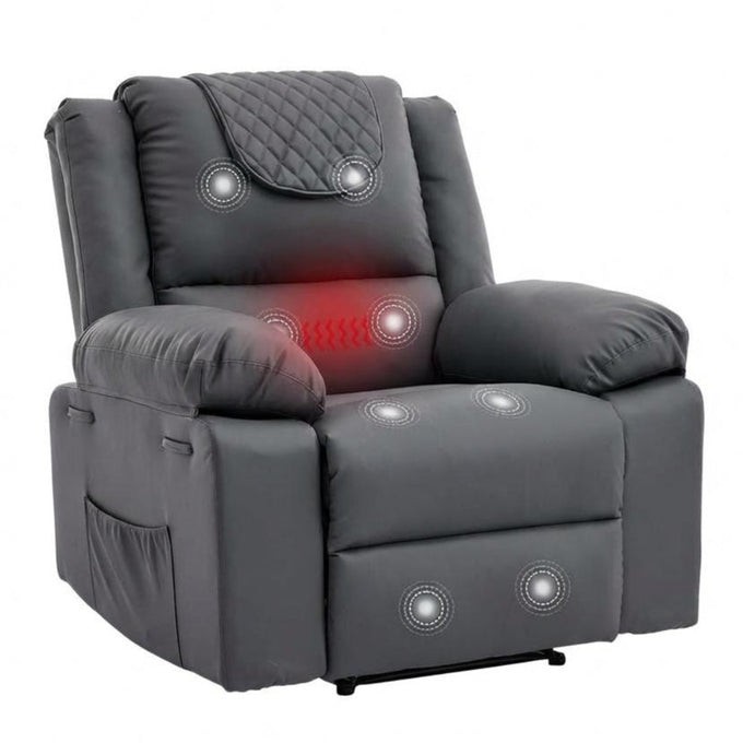 Garvee Manual Massage Recliner Chair with Heating for Adult, PU Leather Recliner Garvee Manual Massage Recliner Chair with Heating for Adult, PU Leather Recliner