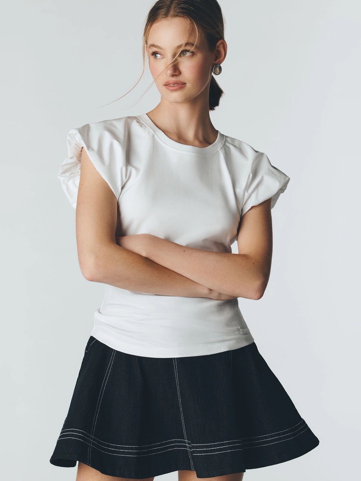 Anthropologie White Maeve Cloud T-Shirt NWT SIZE S Anthropologie White Maeve Cloud T-Shirt NWT SIZE S