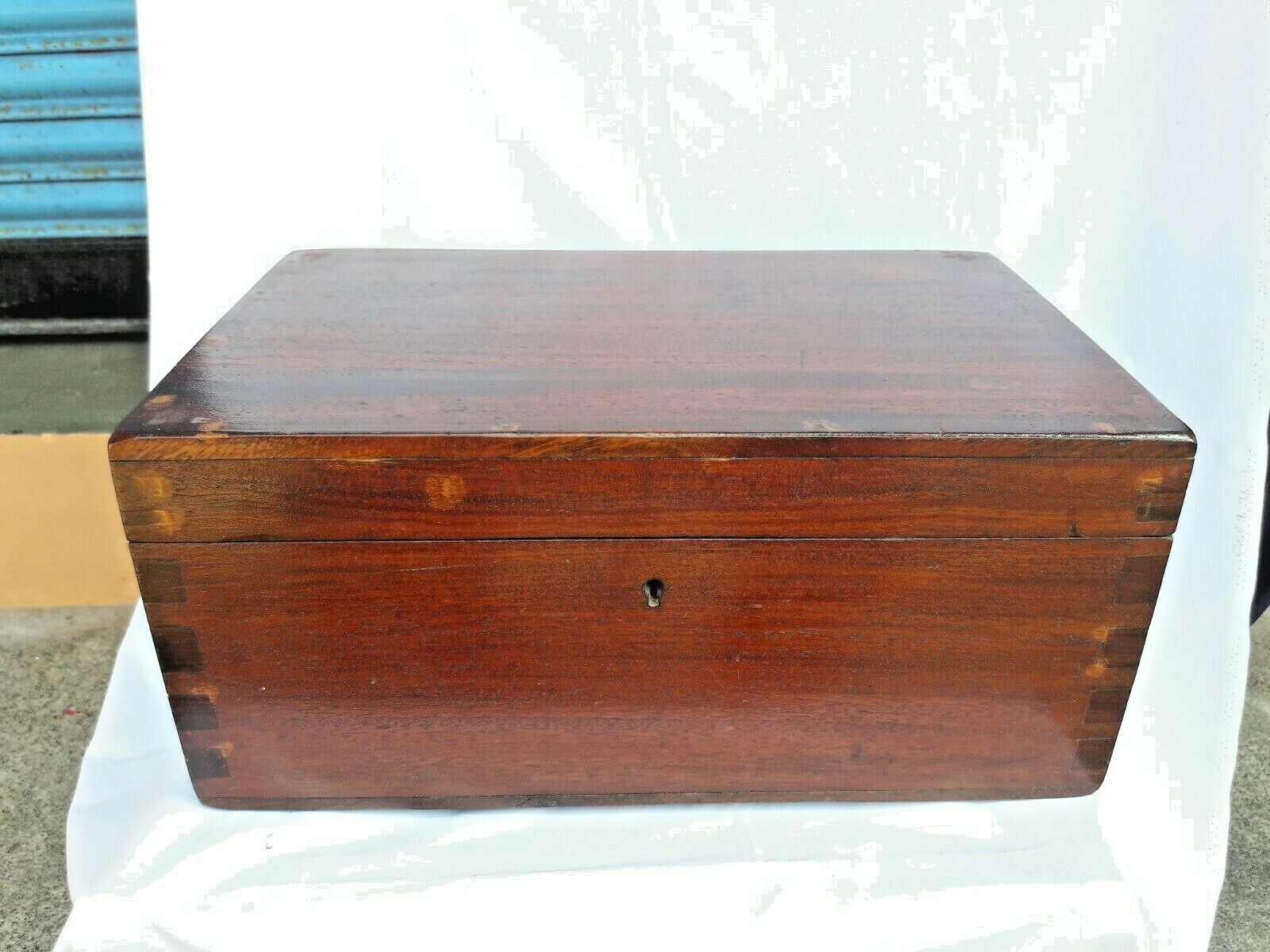 18c Rare Indian Jackwood Wooden Cash Document Treasure Jewel Storage Box Antique