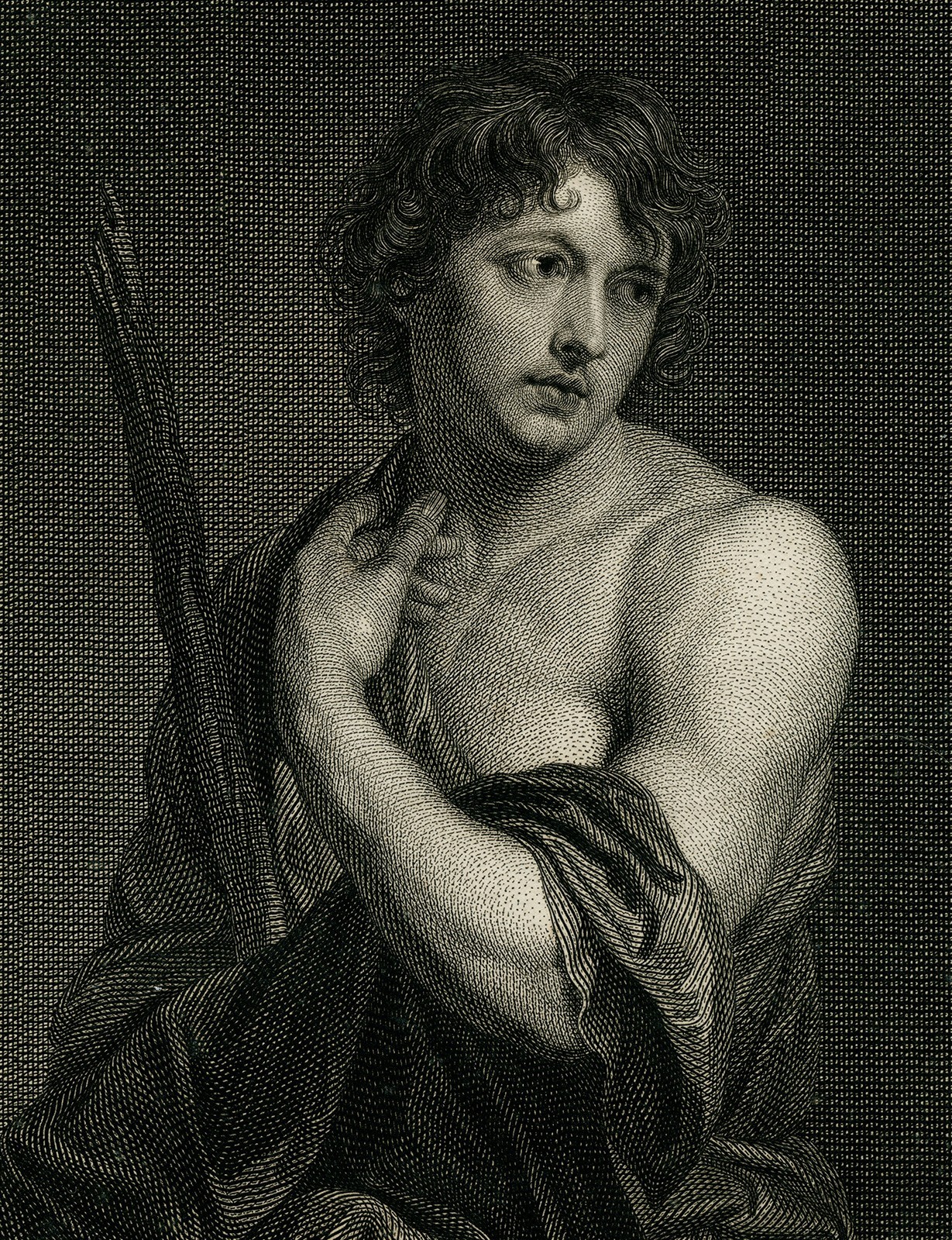Luigi Schiavonetti, “Van Dyck as Paris”, phenomenal self-portrait engraving 1810