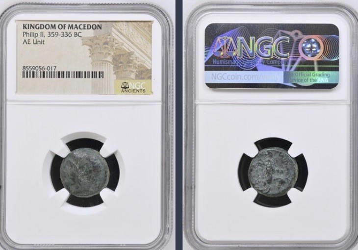 359BC-336BC Greek Ancient Kingdom of Macedon NGC Genuine Coin Philip II Apollo