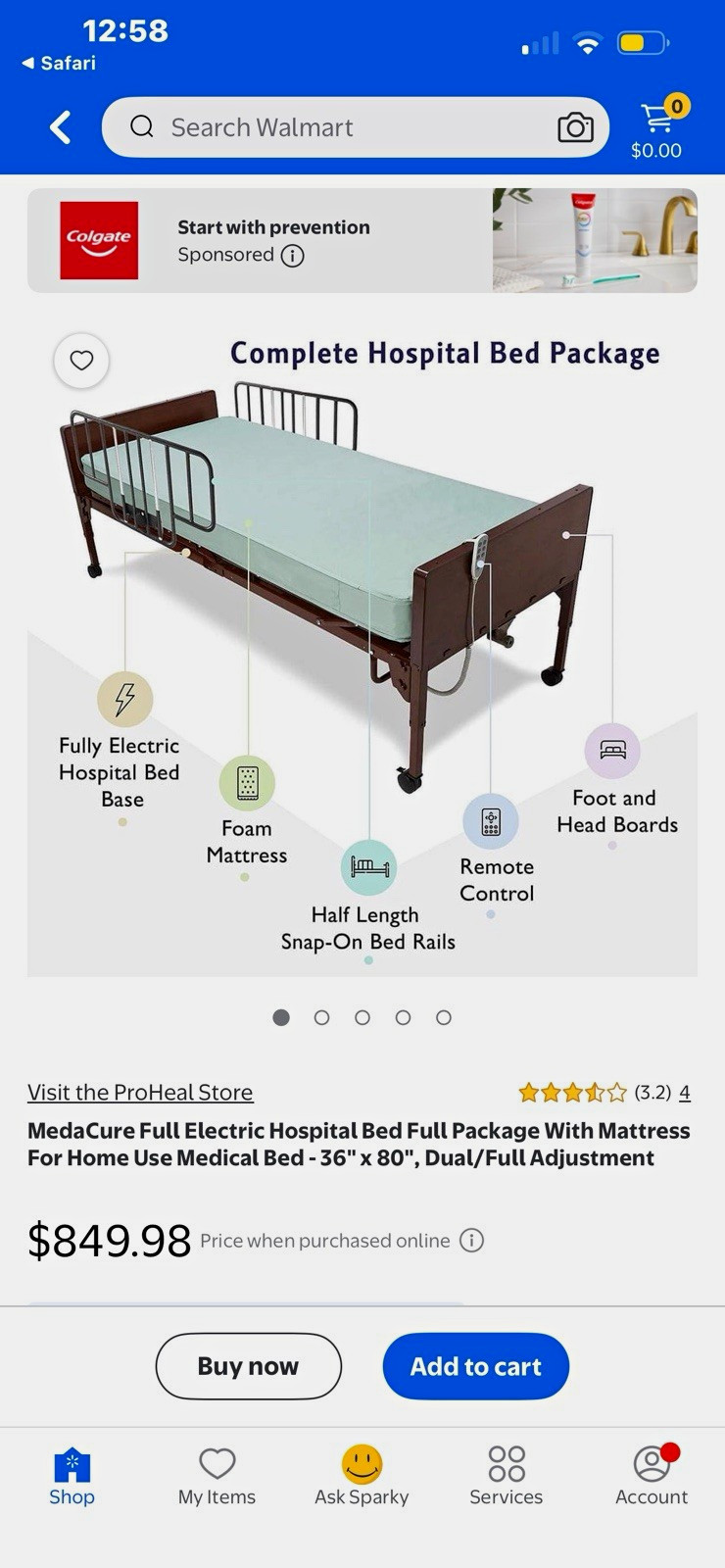 MedaCure Fully Electric Hospital Bed Full Package w/ Mattress, Home Health Care MedaCure Fully Electric Hospital Bed Full Package w/ Mattress, Home Health Care