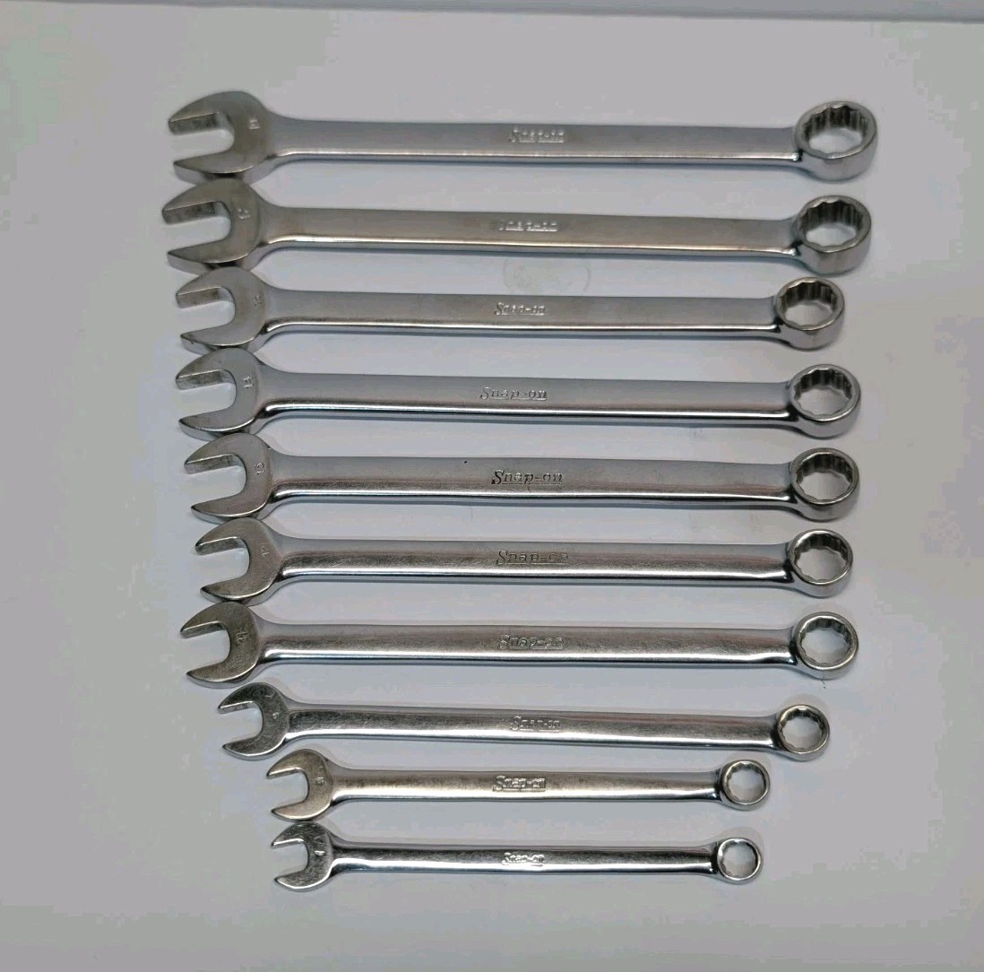 VTG Snap On Partial Wrench Set 10 Pc Metric OEXM 12 Pt 7-9mm,11-15mm,17mm,19mm VTG Snap On Partial Wrench Set 10 Pc Metric OEXM 12 Pt 7-9mm,11-15mm,17mm,19mm