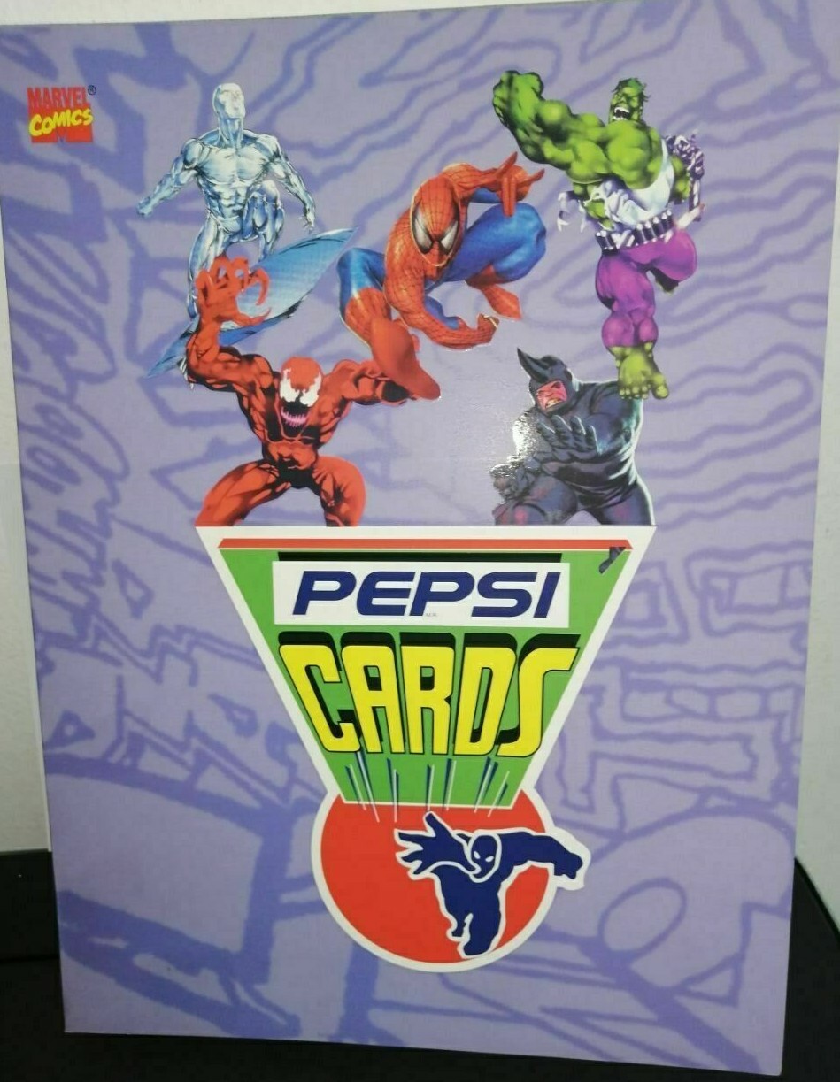1995 Marvel Pepsicards Binder + Full Set Basic + Specials + Holograms Reprint