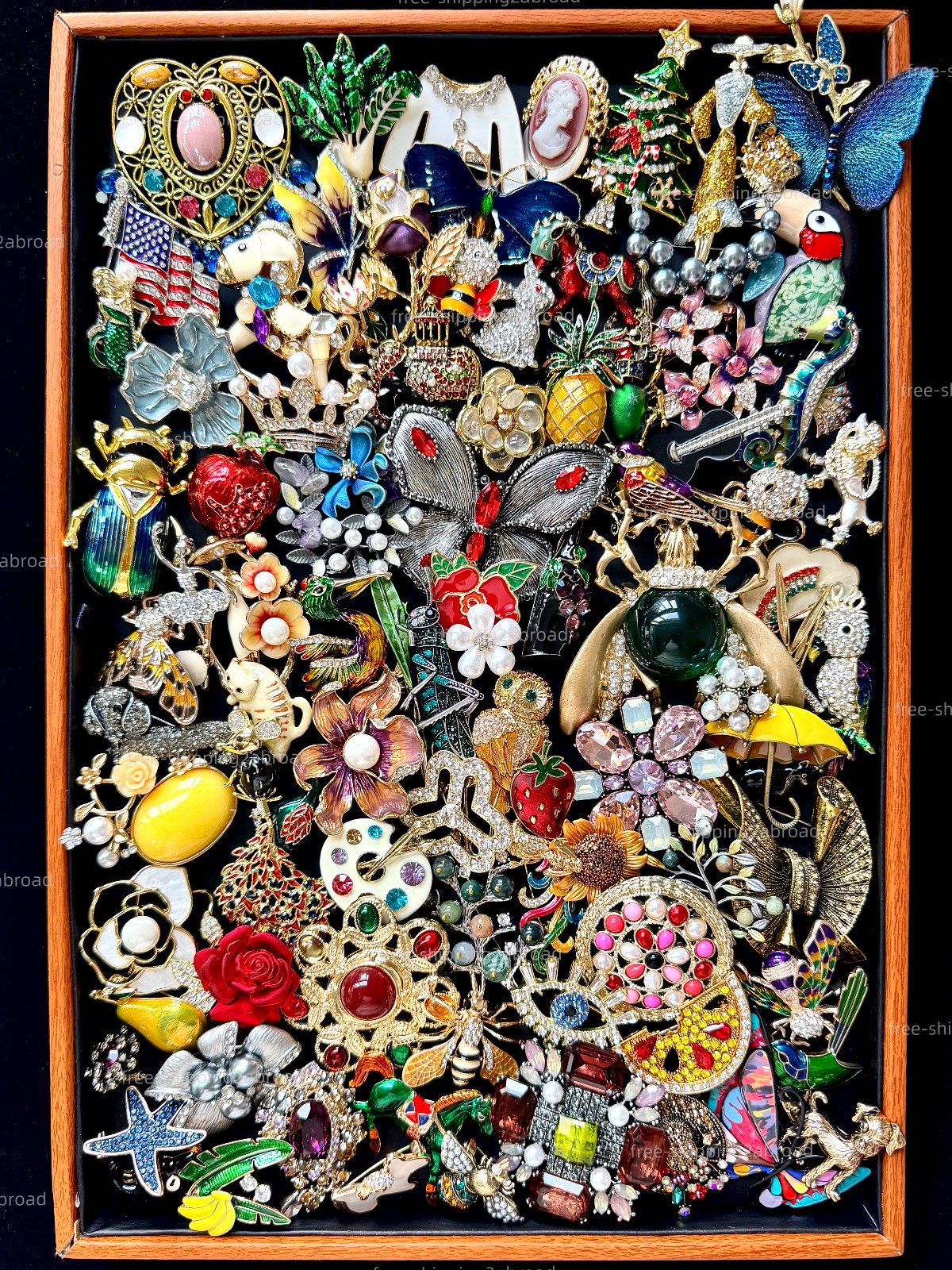 50pc Wholesale Mix Vintage Brooches Enamel Crystal Animal Floral Charms Pins Lot 50pc Wholesale Mix Vintage Brooches Enamel Crystal Animal Floral Charms Pins Lot