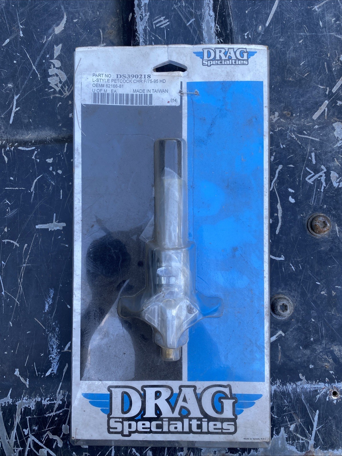 Drag Specialties - Ds390218 - 1/4in. NPT Petcock, Straight Fuel Outlet - Chrome Drag Specialties - Ds390218 - 1/4in. NPT Petcock, Straight Fuel Outlet - Chrome