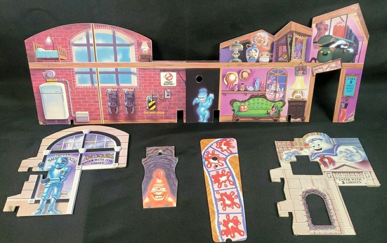 Vtg 1986 The Real Ghostbusters Movie 3D Game Replacement Building Parts Lot \'