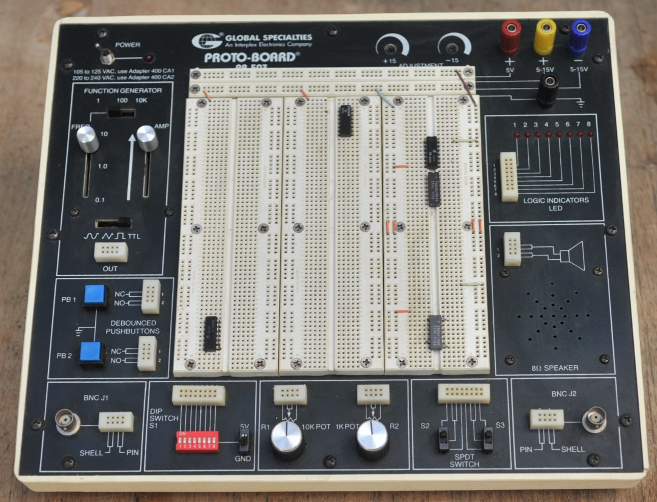 Global Specialties PB-503 Proto Board Trainer - UNTESTED