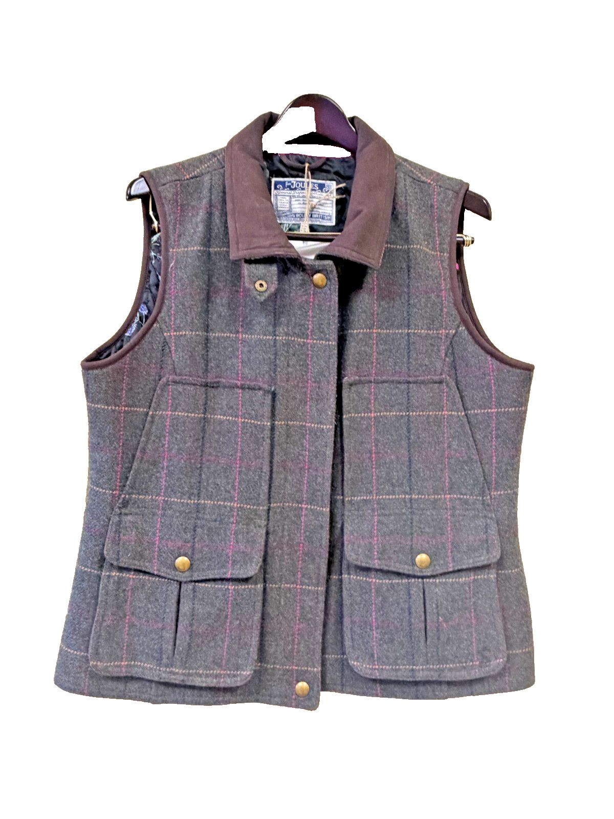 Joules  Fieldmore Tweed Vest Gillet UK18 US14 Rare Find