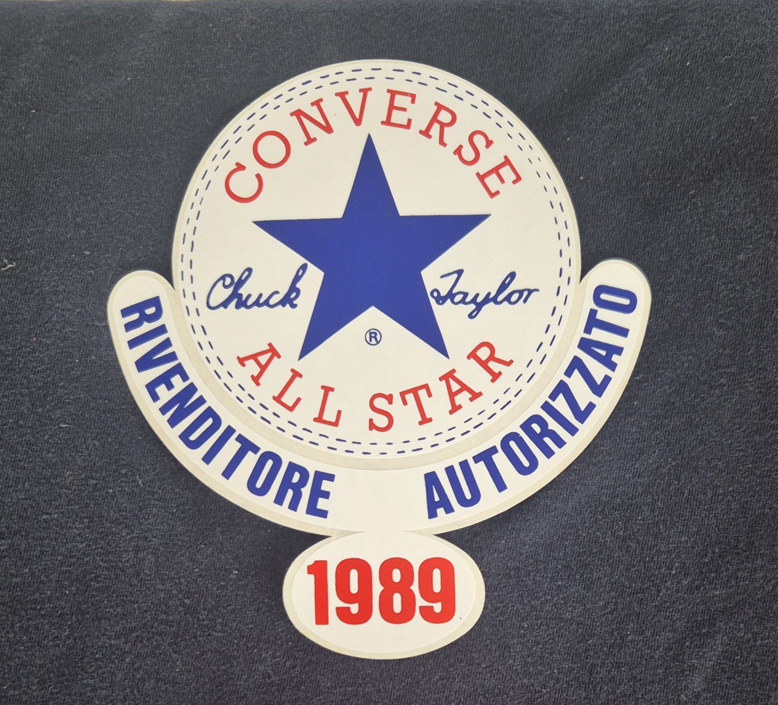 Vintage 1989 Converse All Star Authorized Dealer Window Sticker Decal