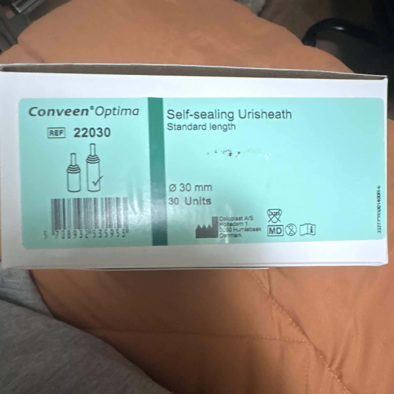 Coloplast Conveen Optima Self-Sealing Silicone 30mm Urisheath 22030 30ct