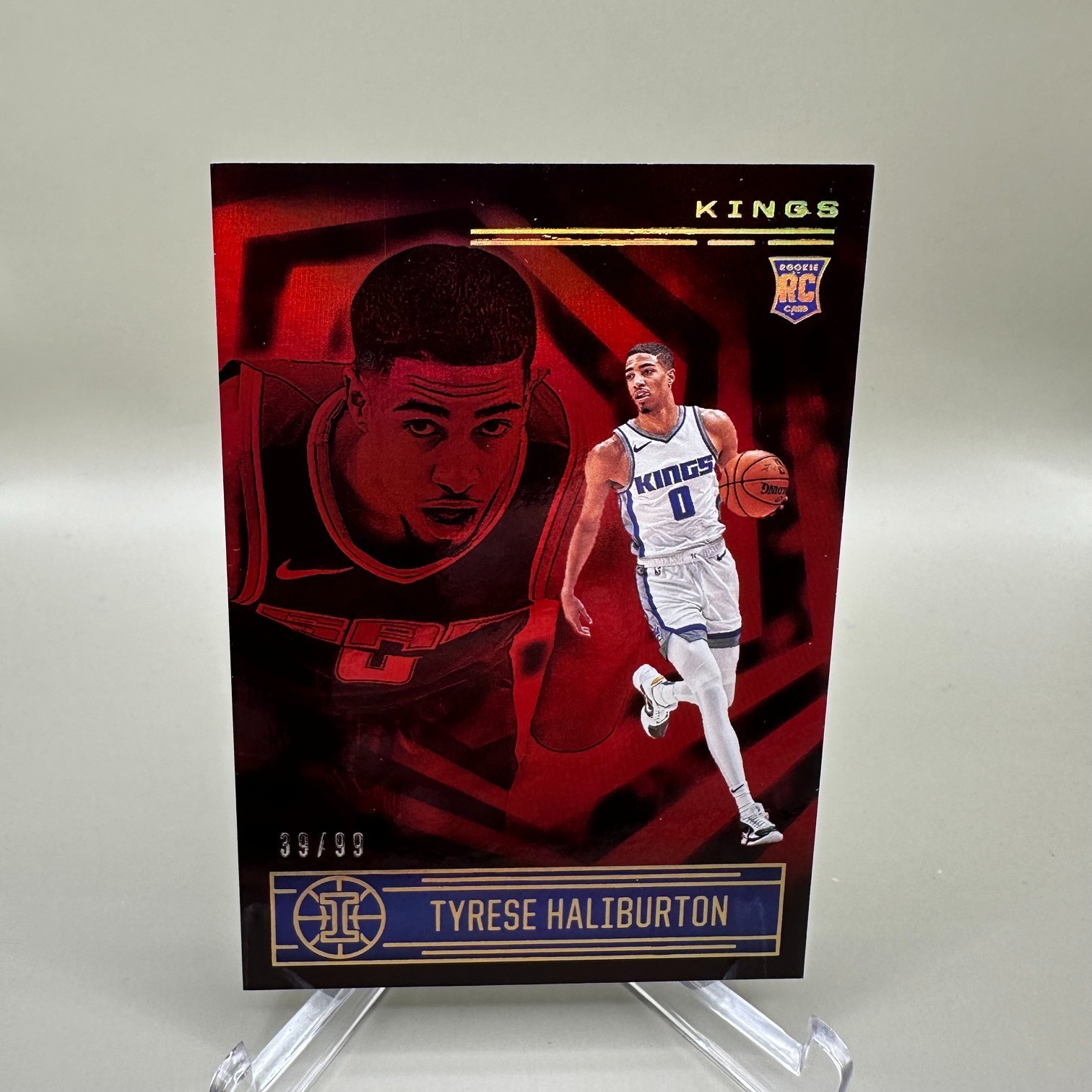2020-21 Panini Illusions Basketball Tyrese Haliburton Red Trophy Collection Rook 2020-21 Panini Illusions Basketball Tyrese Haliburton Red Trophy Collection Rook