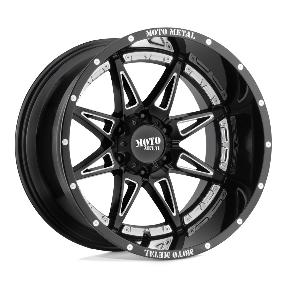 20x12 Moto Metal MO993 HYDRA Gloss Black Milled Wheel 8X6.5 (-44mm)