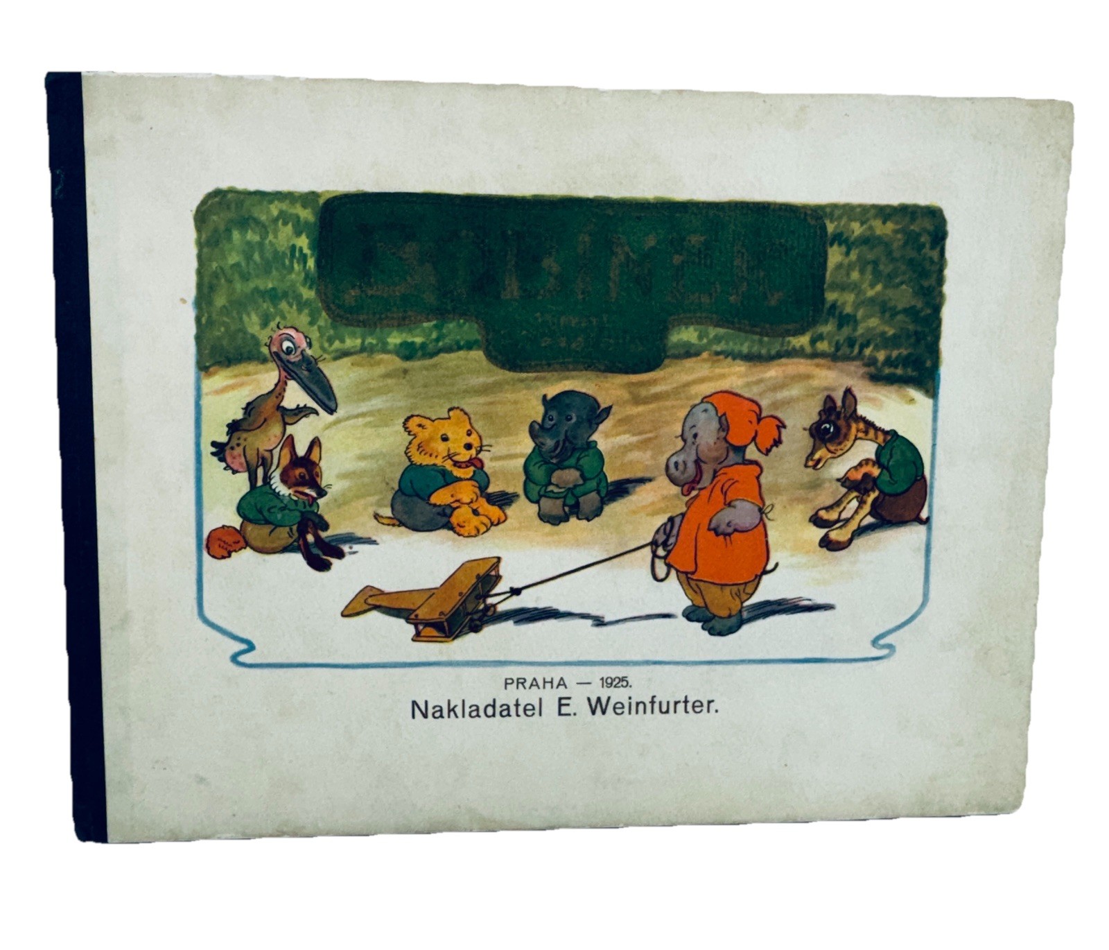1925 Czech Children\'s Book Veselé Příhody Mladého Hrocha Bobínka Praha