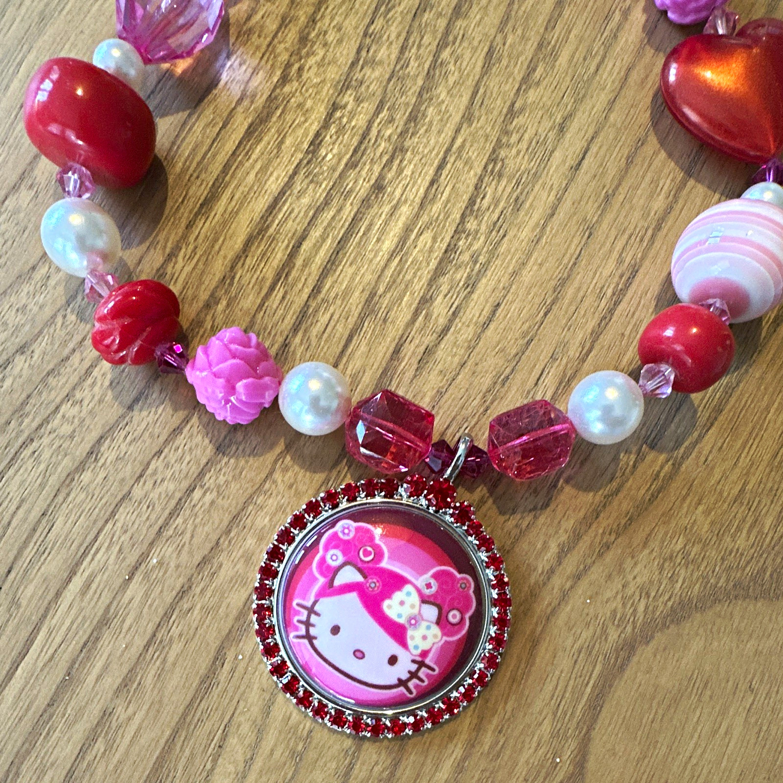 Tarina Tarantino Hello Kitty Pink Head Necklace Tarina Tarantino Hello Kitty Pink Head Necklace