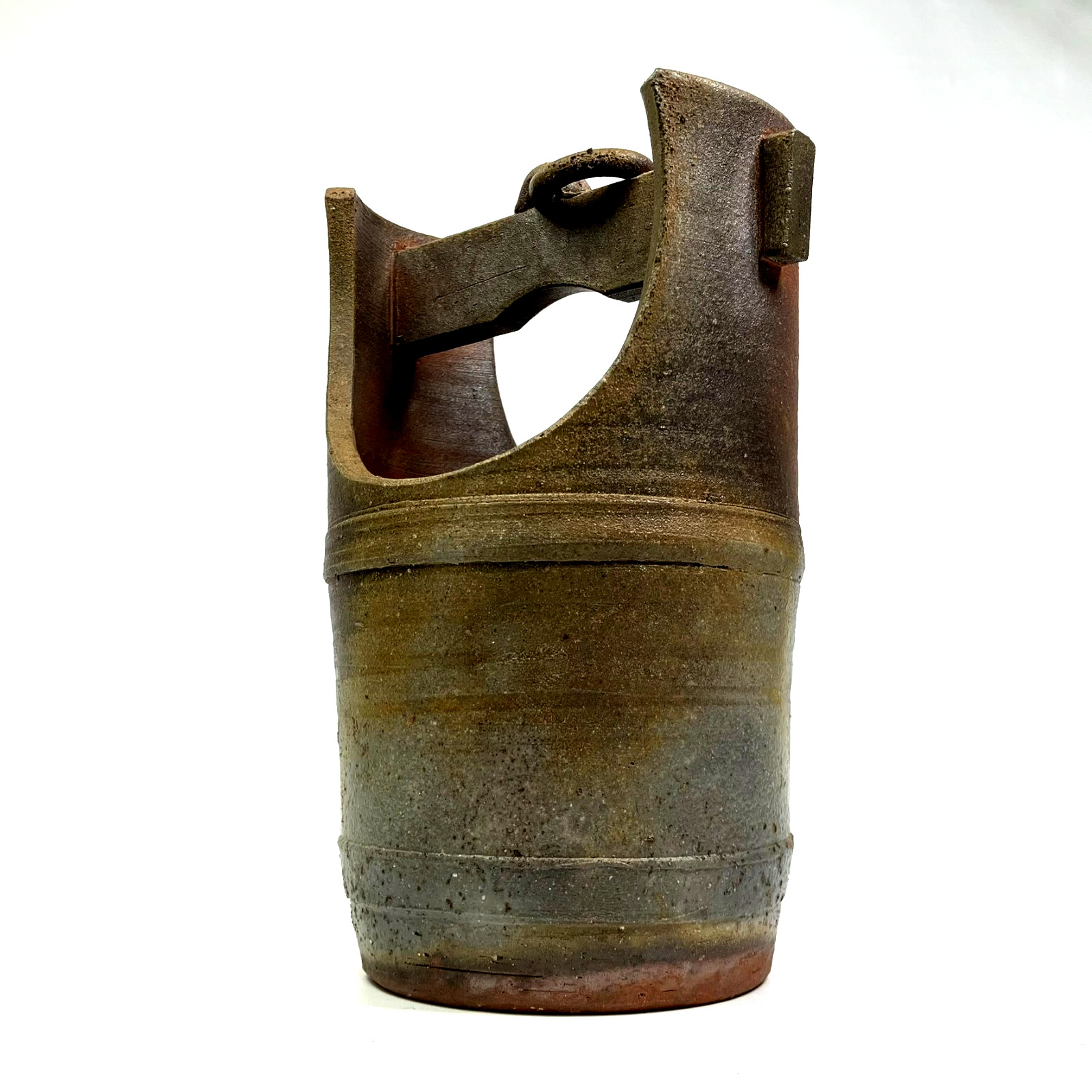 VTG Japanese Bizen Ware Pottery Flower Vase 7.5