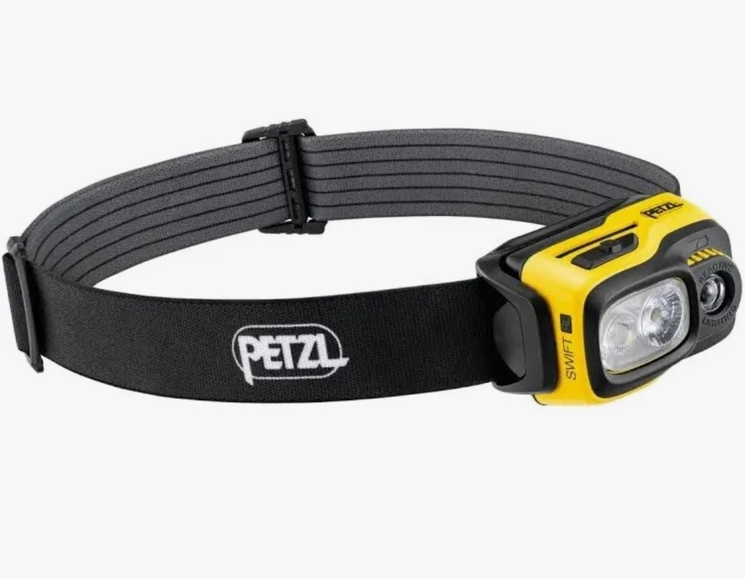 Petzl Swift RL 1100-Lumen Headlamp – USB-C Rechargeable | Black And Yellow