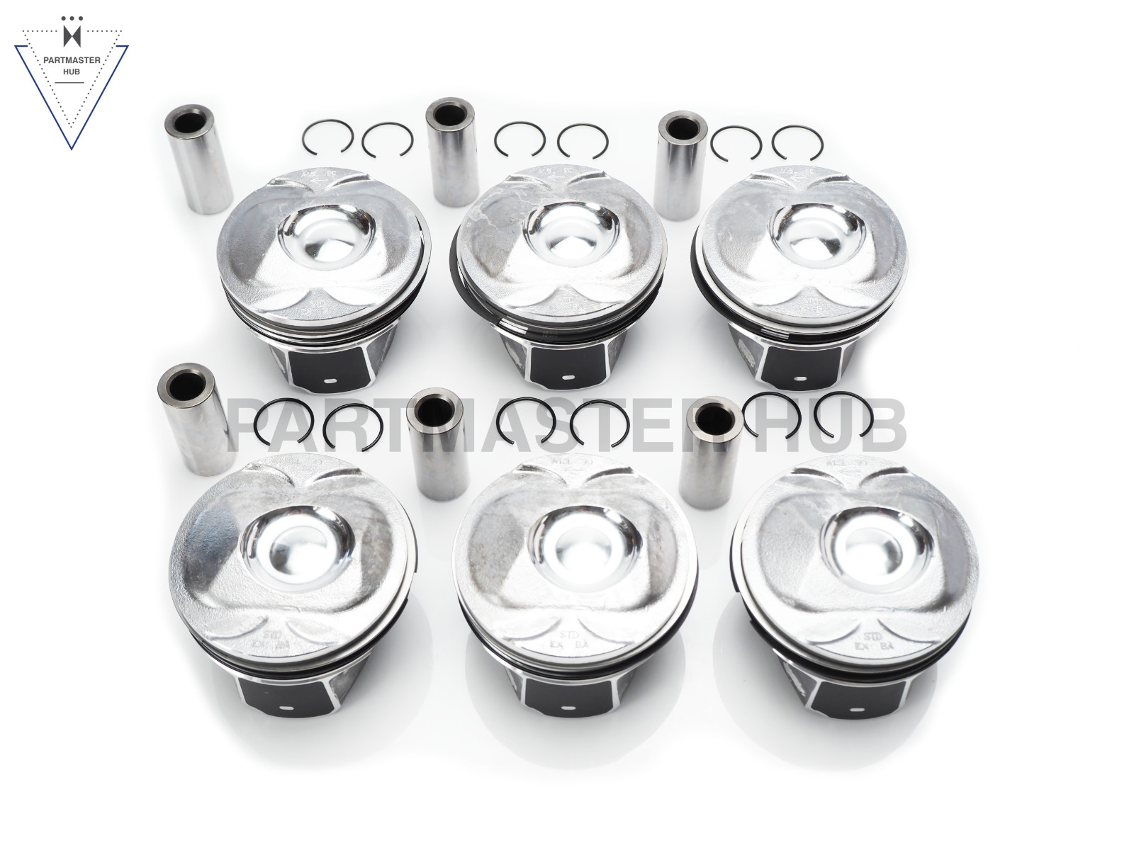 2014-2020 Land Rover Piston Assembly with Rings 6PCS +0.75mm - AJ126 3.0L V6 S/C