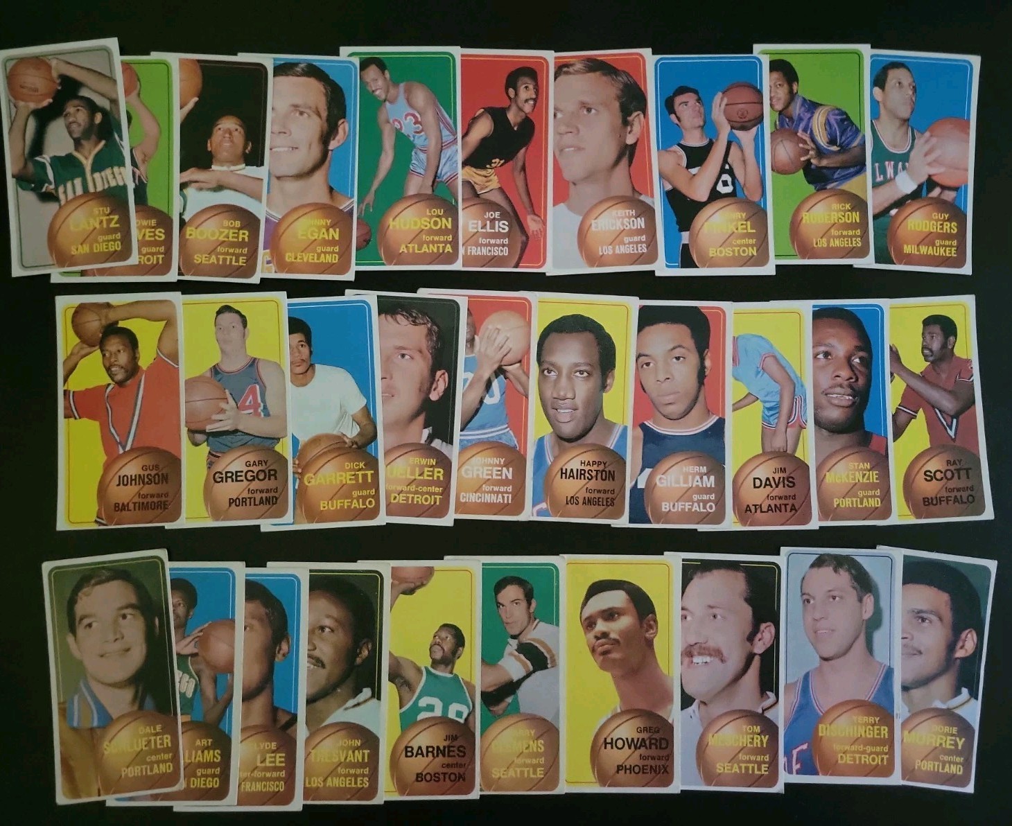 1970-1971 Topps Basketball Cards -  30 Different - W/ Johnny Egan and More
