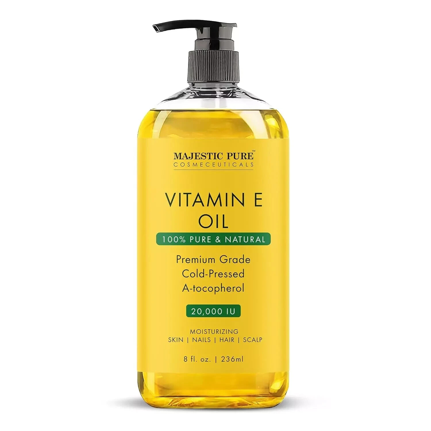 MAJESTIC PURE Vitamin E Oil | 100% Pure and Natural Cold Pressed Vitamin E Oil f