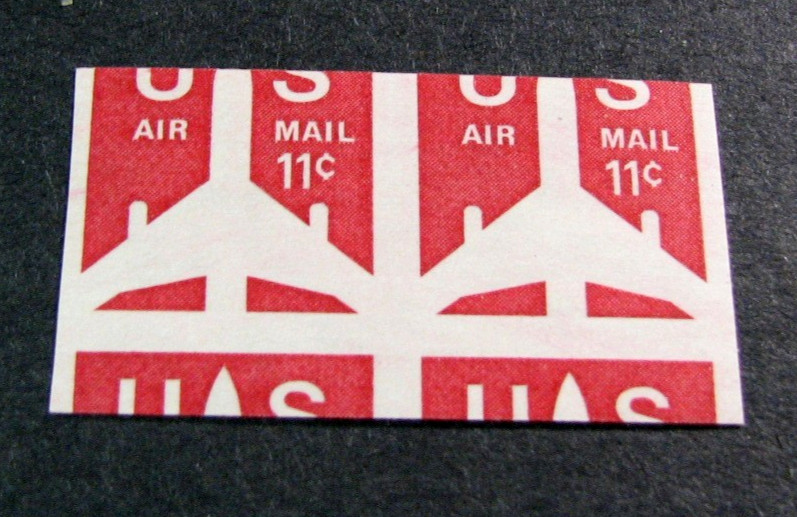 Error US Stamp Scott# C82 Imperf.-Miss cut 1971 MNH H430 Error US Stamp Scott# C82 Imperf.-Miss cut 1971 MNH H430