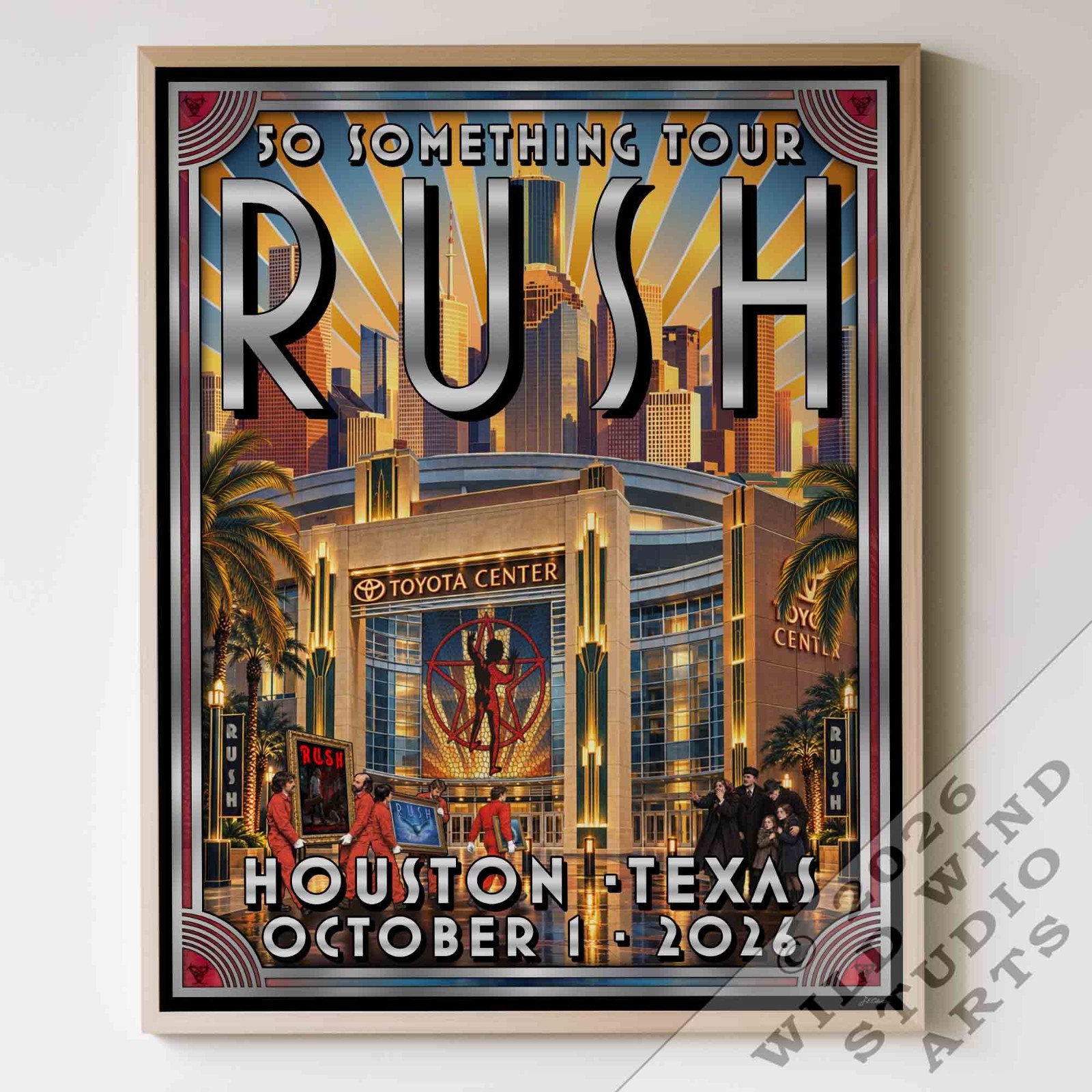 Rush Houston Concert Poster | 50 Something Tour | 18x24 Matte Finish