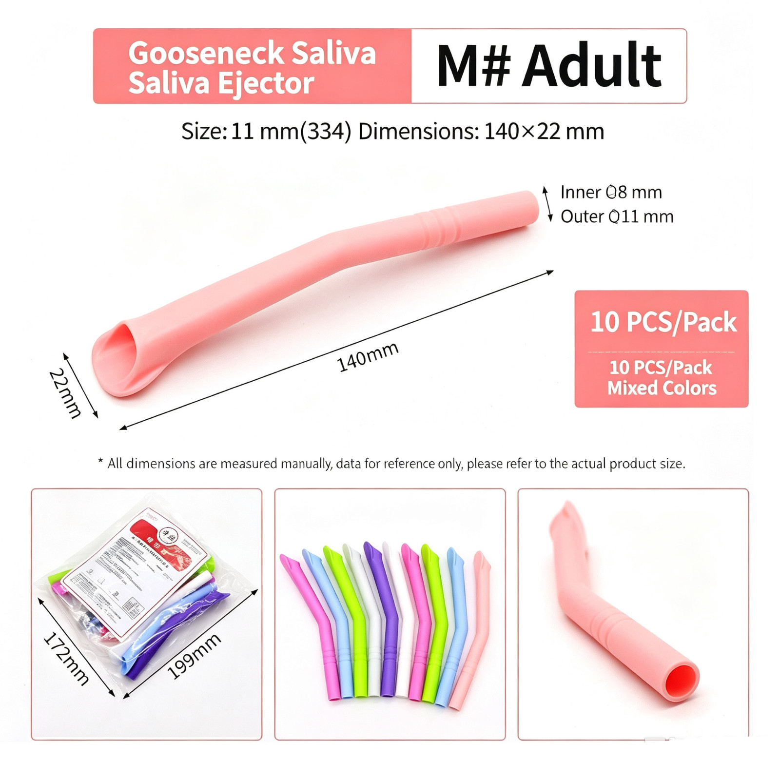 10x Dental Surgical Strong Suction Tips Aspirator Autoclavable 134° Adult /Child
